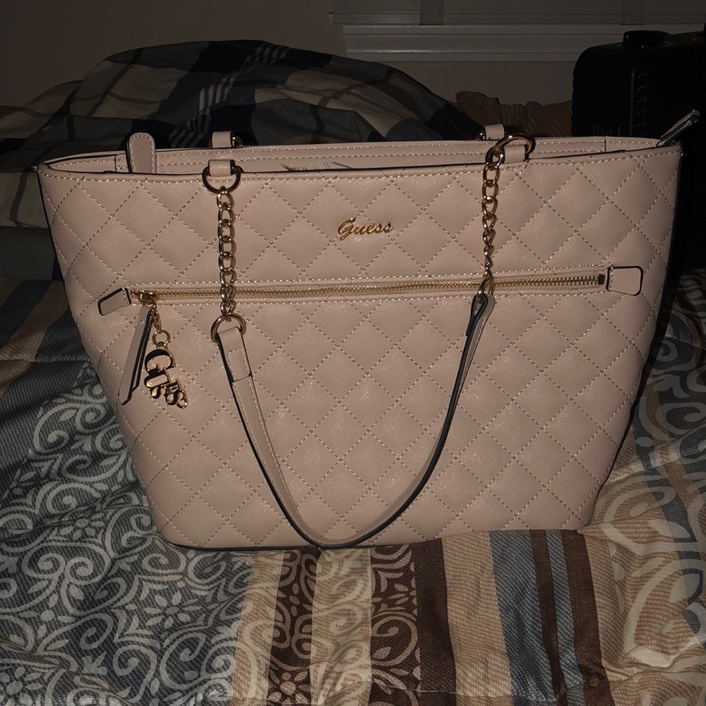 [SOLD] Guess Blush Pink Quilted Tote